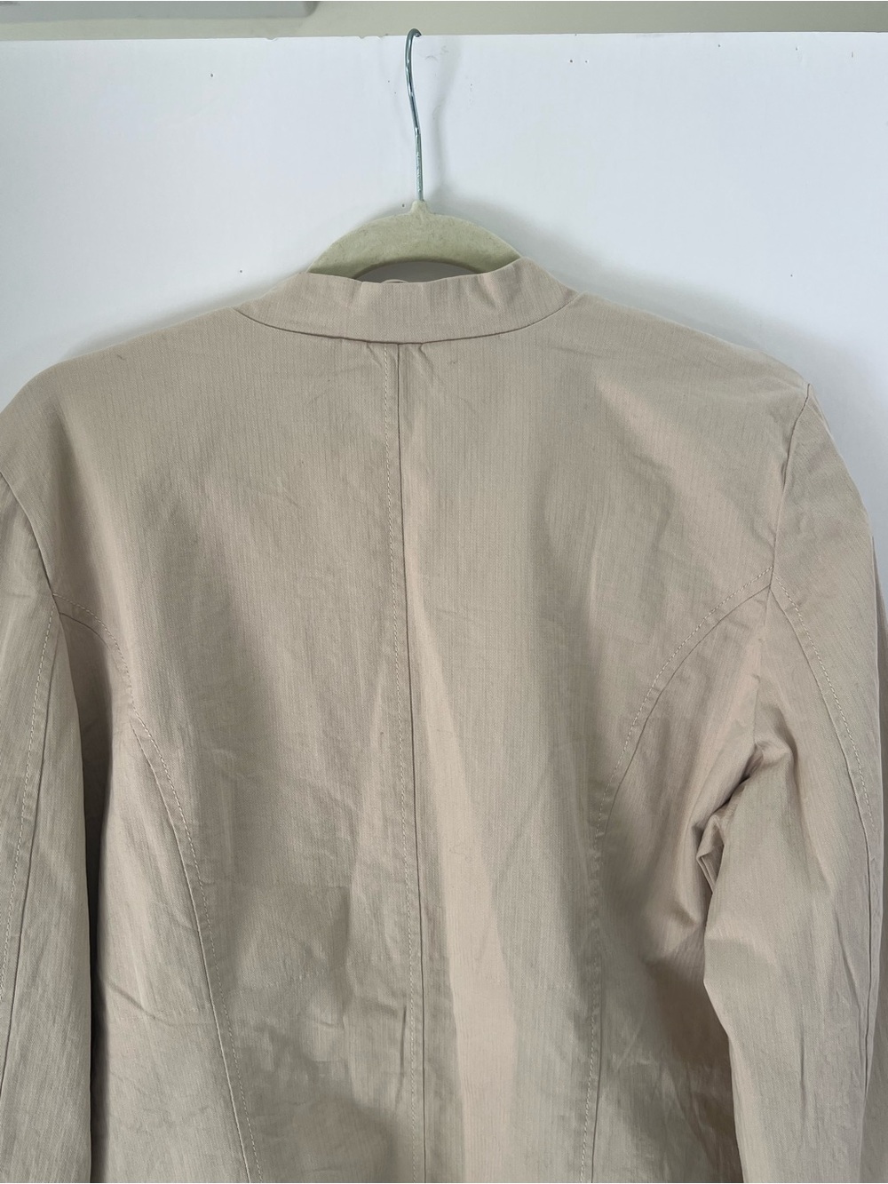 Free People Beige Ruffle-Front Button Jacket - Picture 6 of 11
